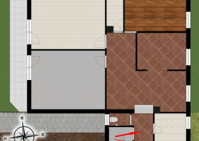 Alaprajz burkolatokkal